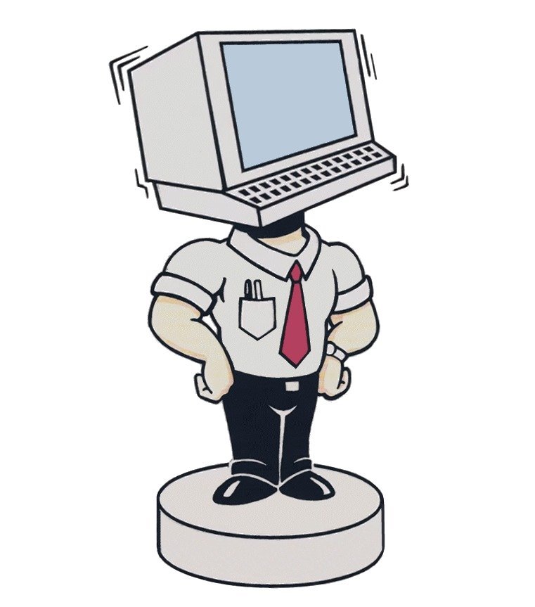 hombre cabeza ordenador Funko